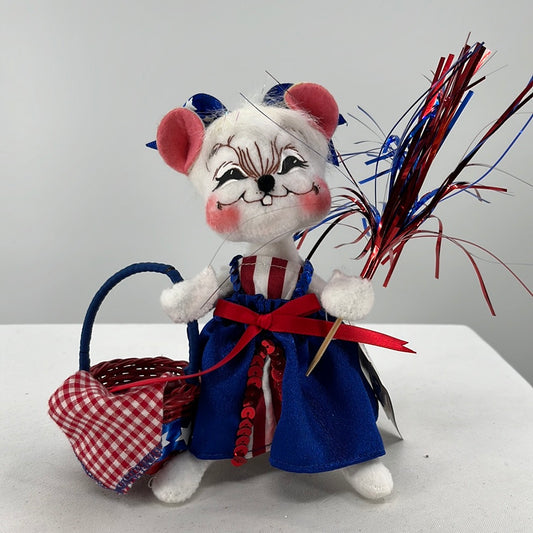 Patriotic Girl Mouse Annalee Doll
