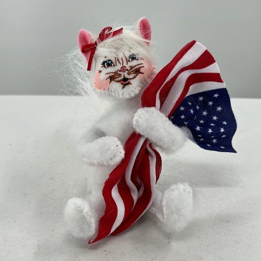 Patriotic Cat Annalee Doll