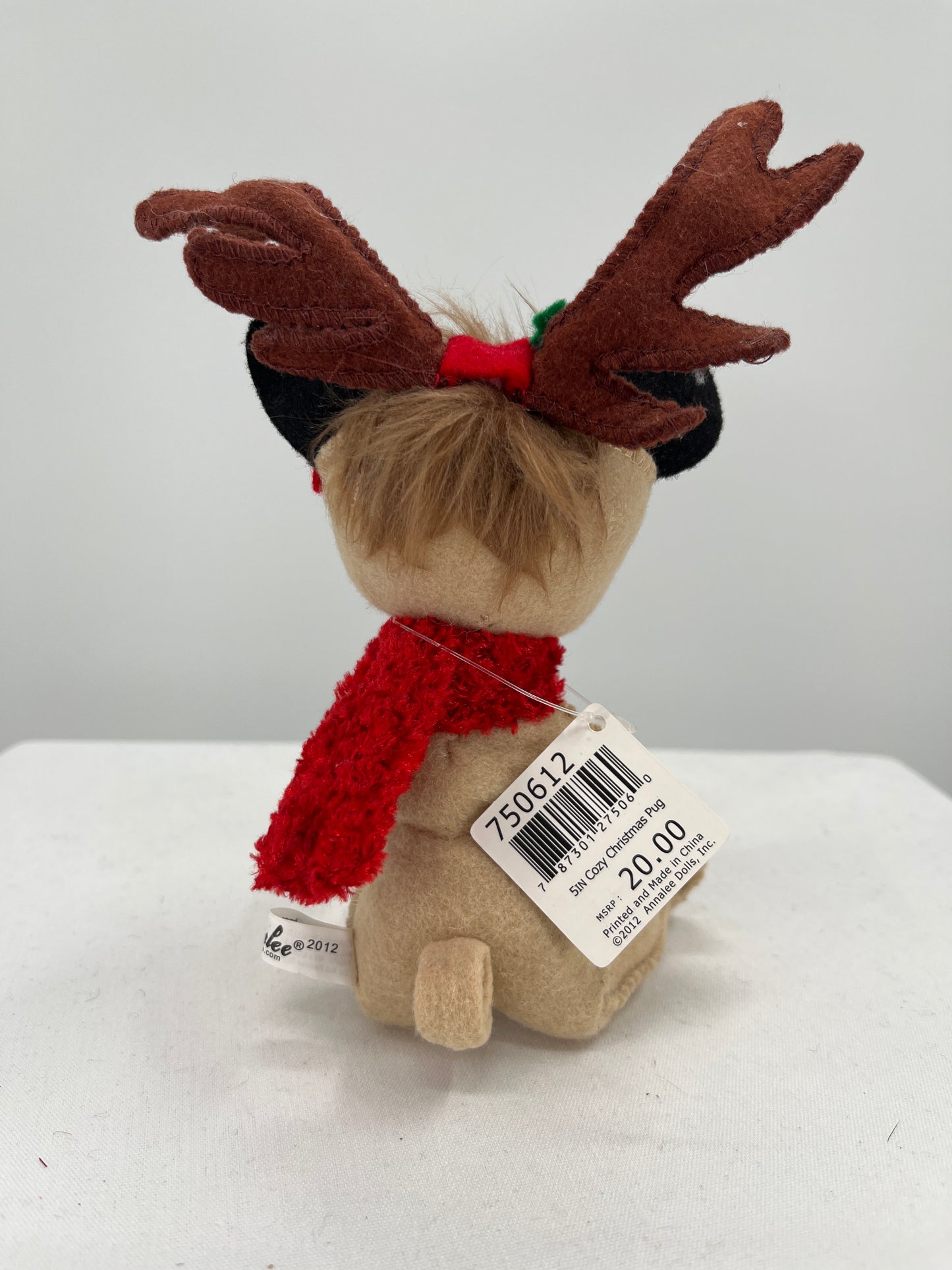 Cozy Christmas Pug Annalee Doll