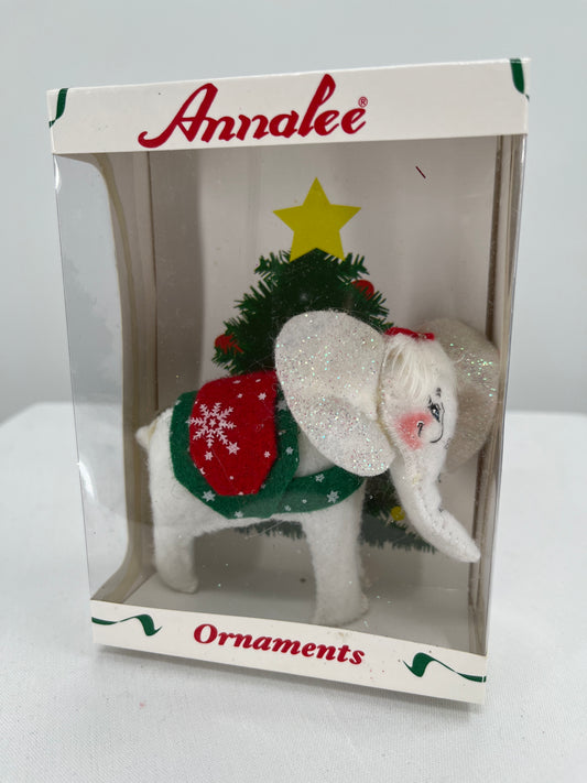 Snowflake Elephant Annalee Doll Ornament 3”