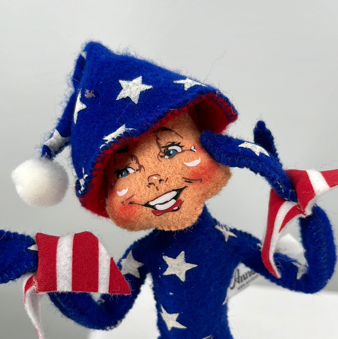 Patriotic Star Elf Annalee Doll