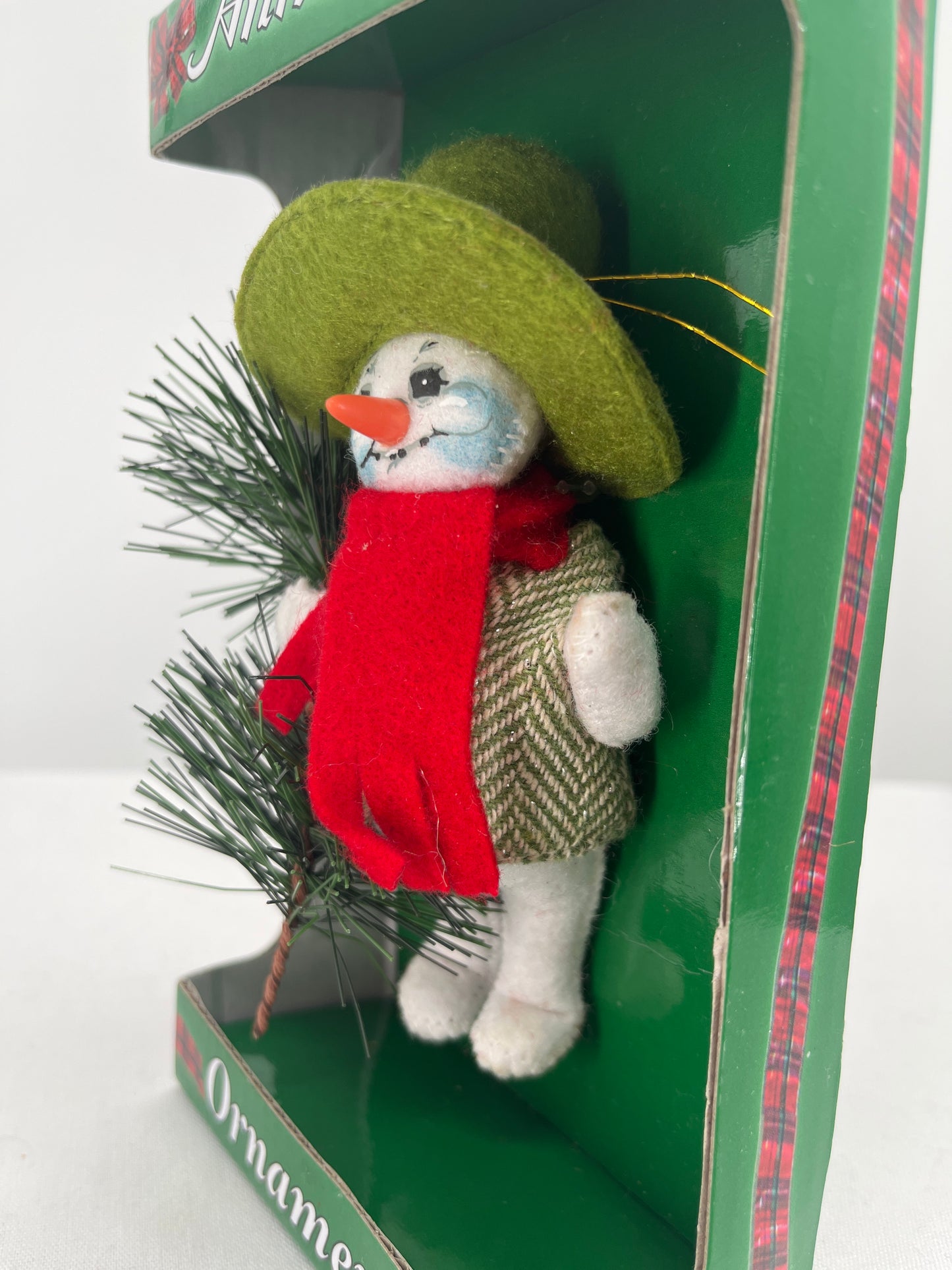 Annalee Doll Alpine Snowman Christmas Ornament 5”