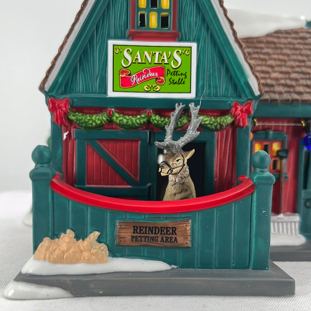 On sale Department 56 Santa's Reindeer Petting Stable