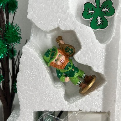 Department 56 Village Accessories St. Patrick’s Day Decorating Set (set of 5), front view close-up.