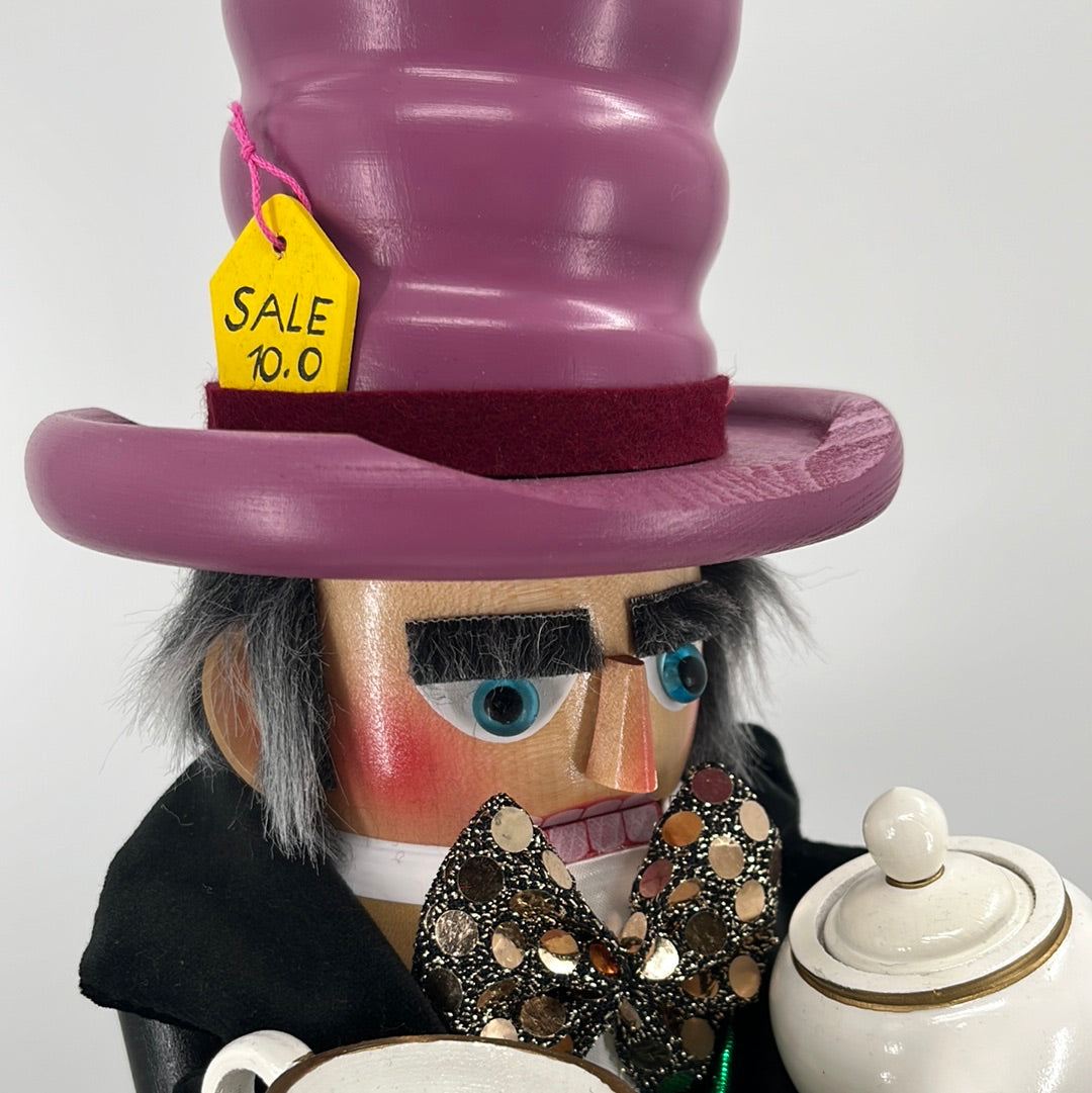 Steinbach Mad Hatter Nutcracker, front view close-up.