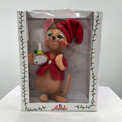 Nightshirt Mouse with Candle Christmas Annalee Doll, Macy's Exclusive, 8"