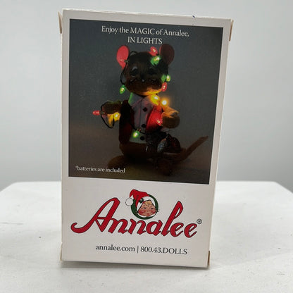 Christmas Lights Mouse Christmas Annalee Doll 6"