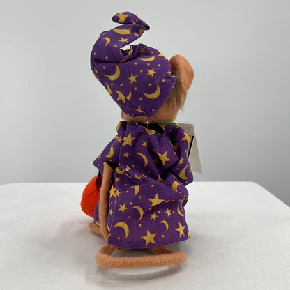 Halloween Annalee Doll Trick or Treat Wizard Mouse, back view.