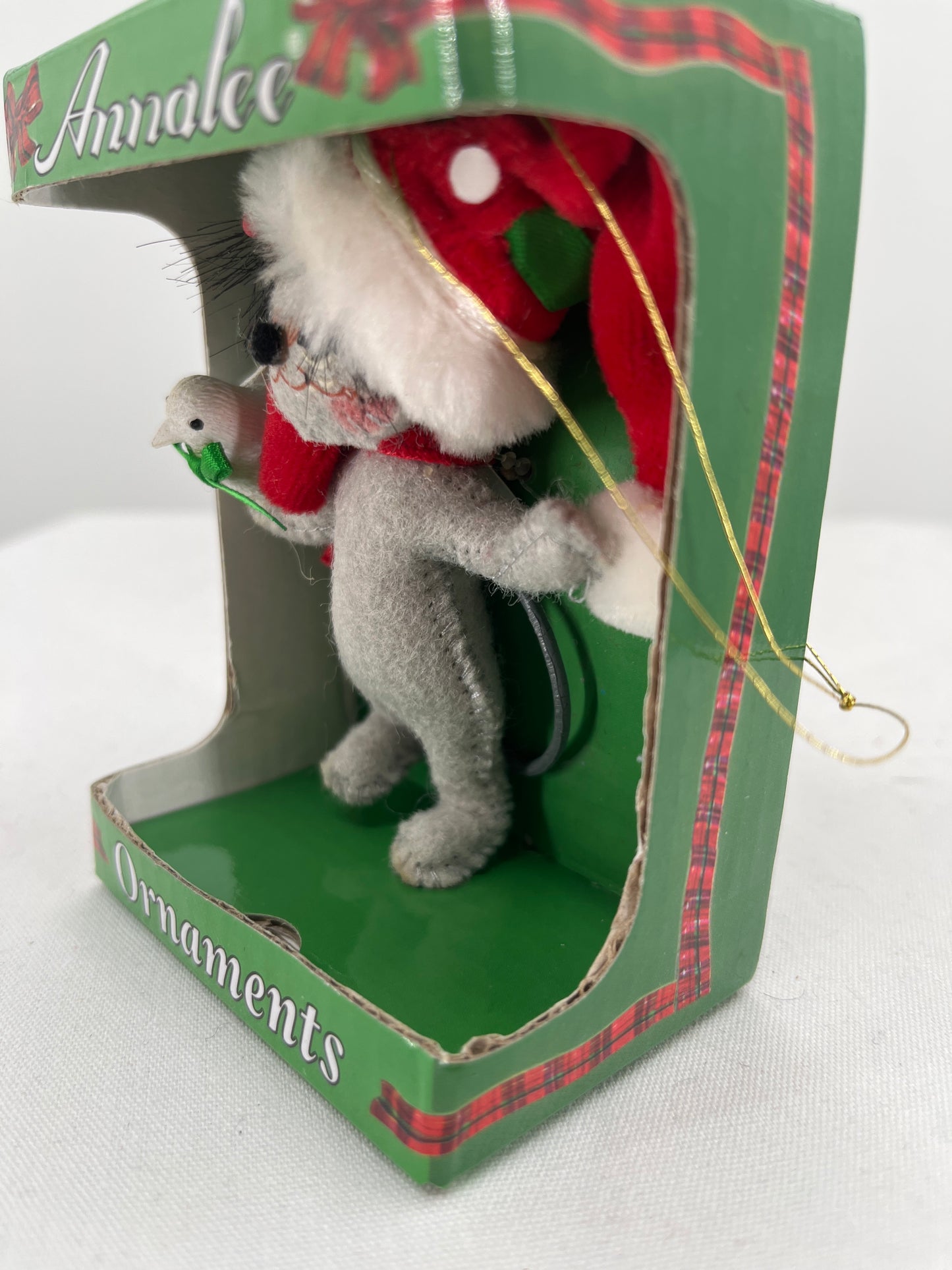 Holly Berry Mouse Annalee Doll Ornament 3"