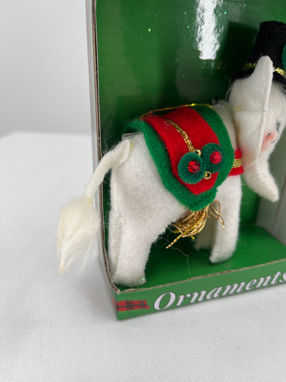 Elegant Elephant Christmas Annalee Doll Ornament 3”