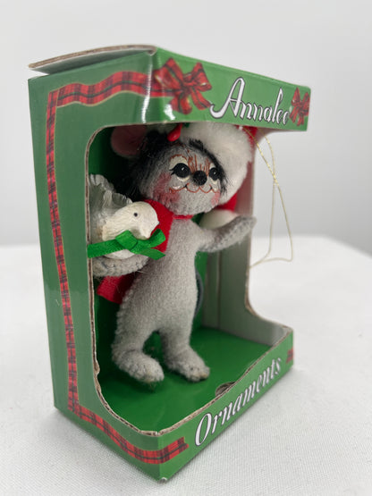 Holly Berry Mouse Annalee Doll Ornament 3"