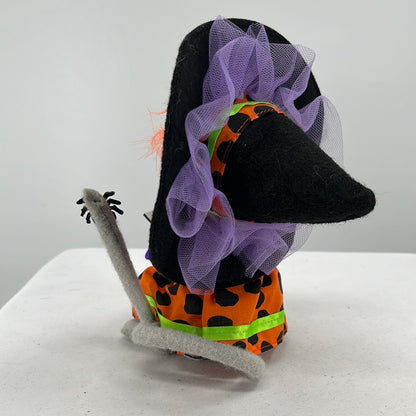 Halloween Annalee Doll Dotty Witch Mouse, side view.