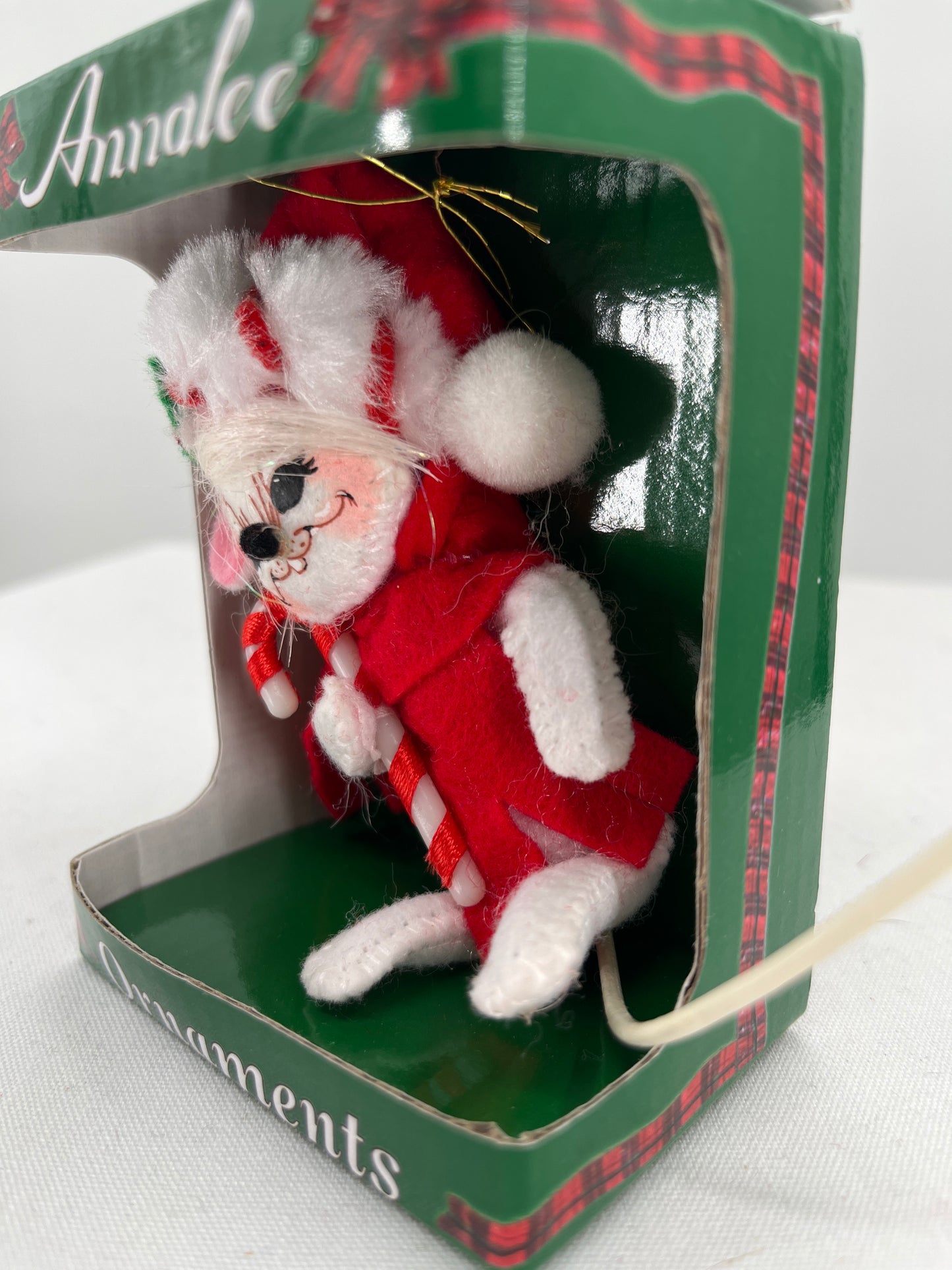 Peppermint Twist Mouse Annalee Doll Ornament 3”