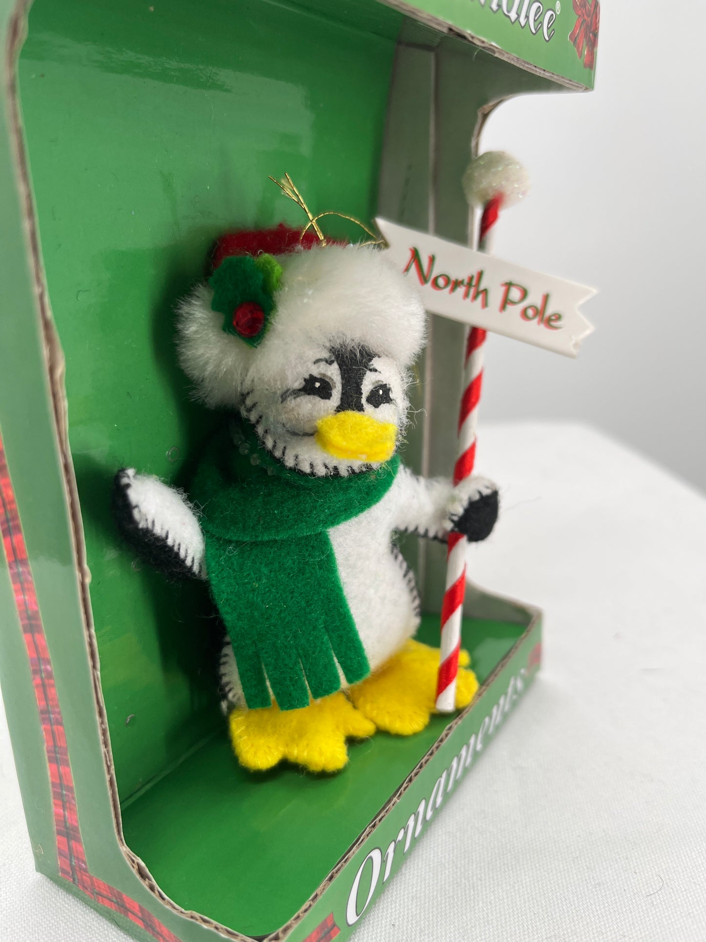 North Pole Penguin Annalee Doll Ornament 4”