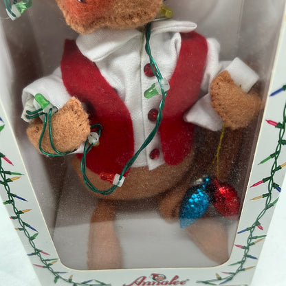 Christmas Lights Mouse Christmas Annalee Doll 6"