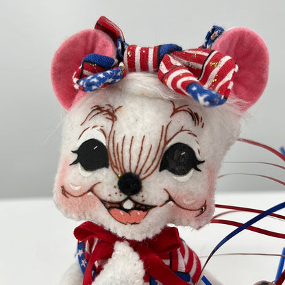 July 4th Sparkler Girl Mouse Annalee Doll