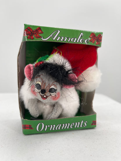 Christmas Stocking Mouse Annalee Doll Ornament 3”