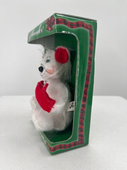 Annalee Doll Baby Polar Bear Christmas Ornament 3”