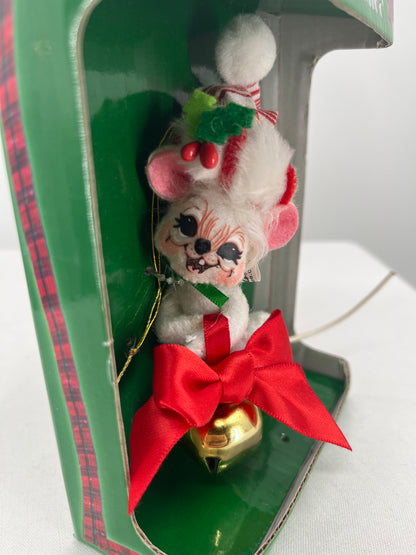 Ring in the Season Mouse Annalee Doll Ornament 3”