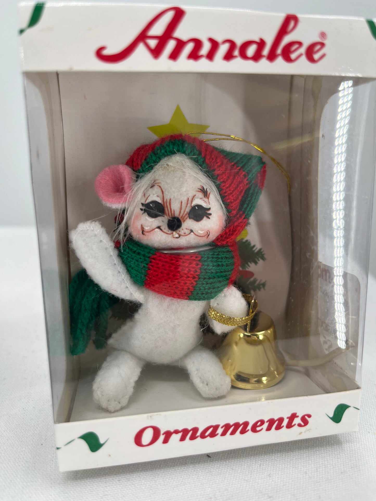 Jingle Bell Mouse Annalee Doll Ornament 3”