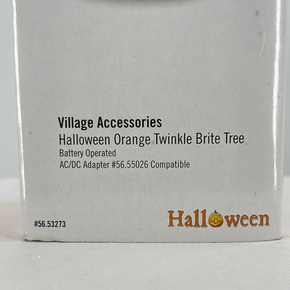 Department 56 Snow Village Halloween Orange Twinkle Brite Tree, packaging bottom view.