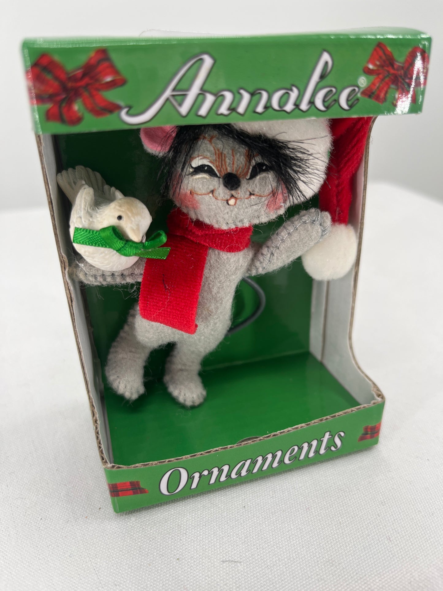 Holly Berry Mouse Annalee Doll Ornament 3"