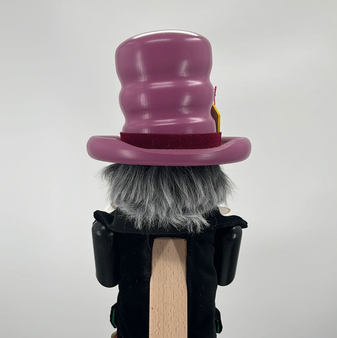 Steinbach Mad Hatter Nutcracker, back view close-up.