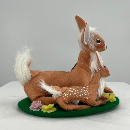 Spring Deer and Fawn Annalee Doll, side view.