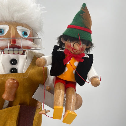 Steinbach Limited Edition Gepetto Nutcracker Pinocchio, front view close-up.