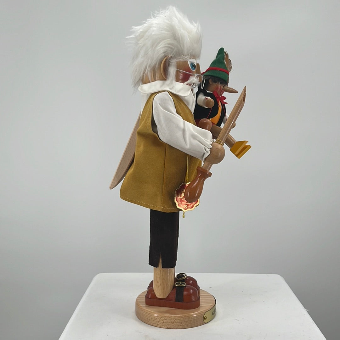 Steinbach Limited Edition Gepetto Nutcracker, side view.