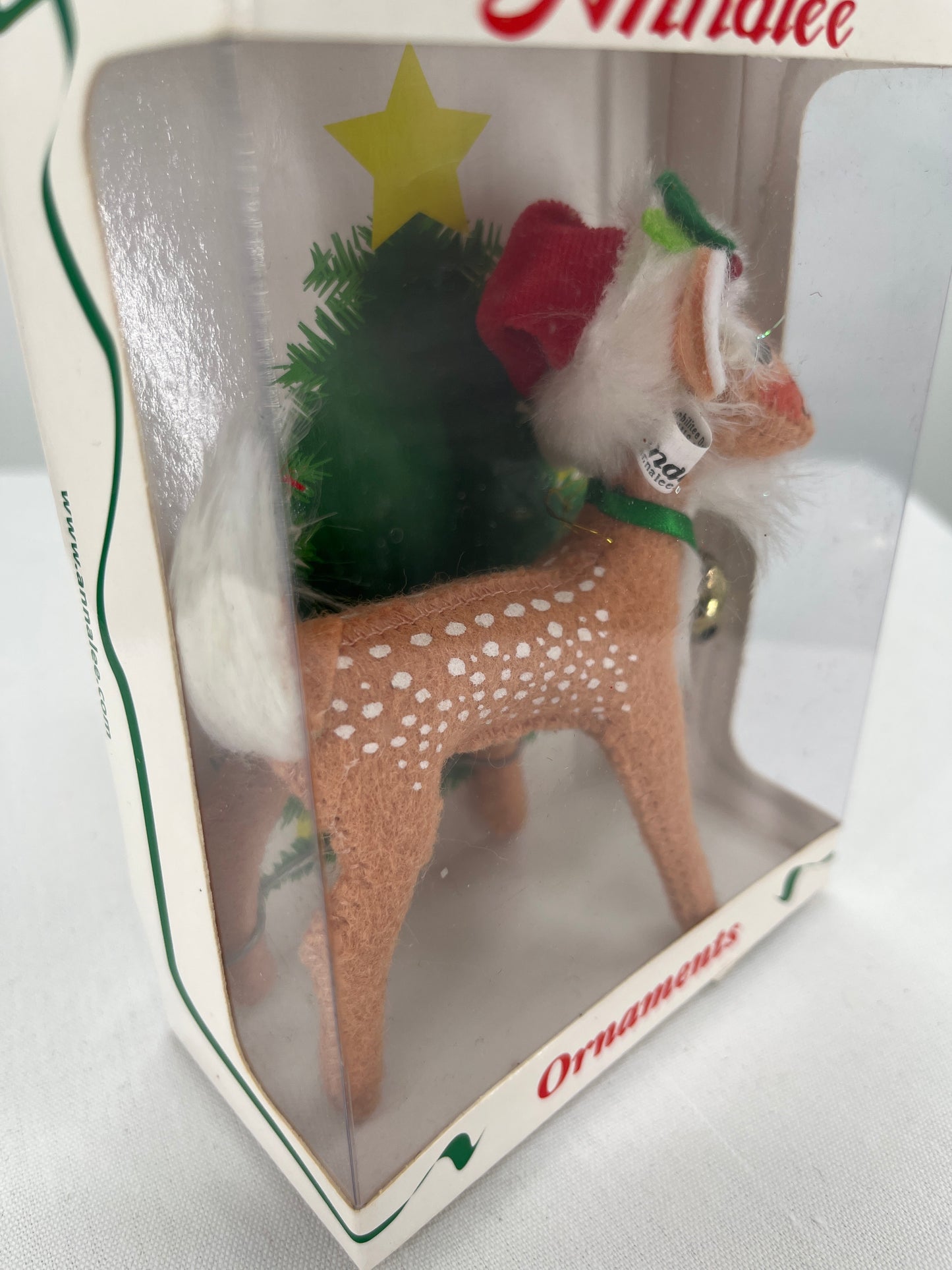 Christmas Bell Fawn Annalee Doll Ornament 4”