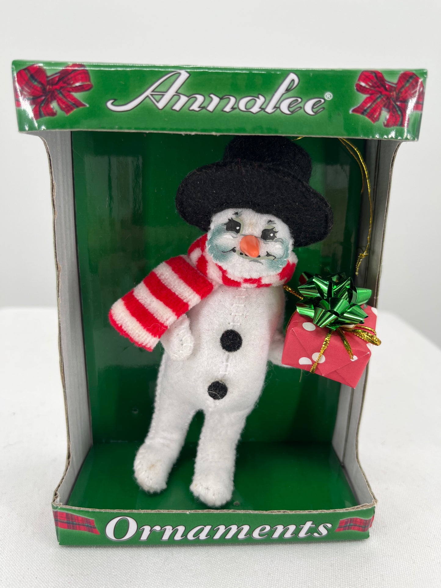 Merry Mint Snowman Annalee Doll Ornament 4”