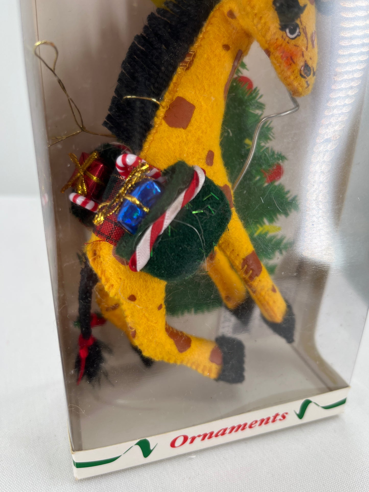 Christmas Giraffe Annalee Doll Ornament 5”