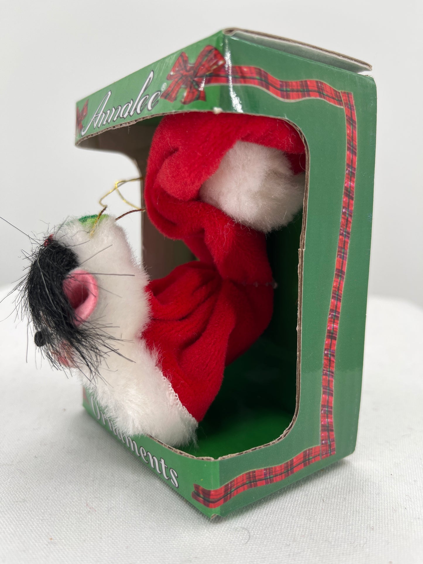 Christmas Stocking Mouse Annalee Doll Ornament 3”