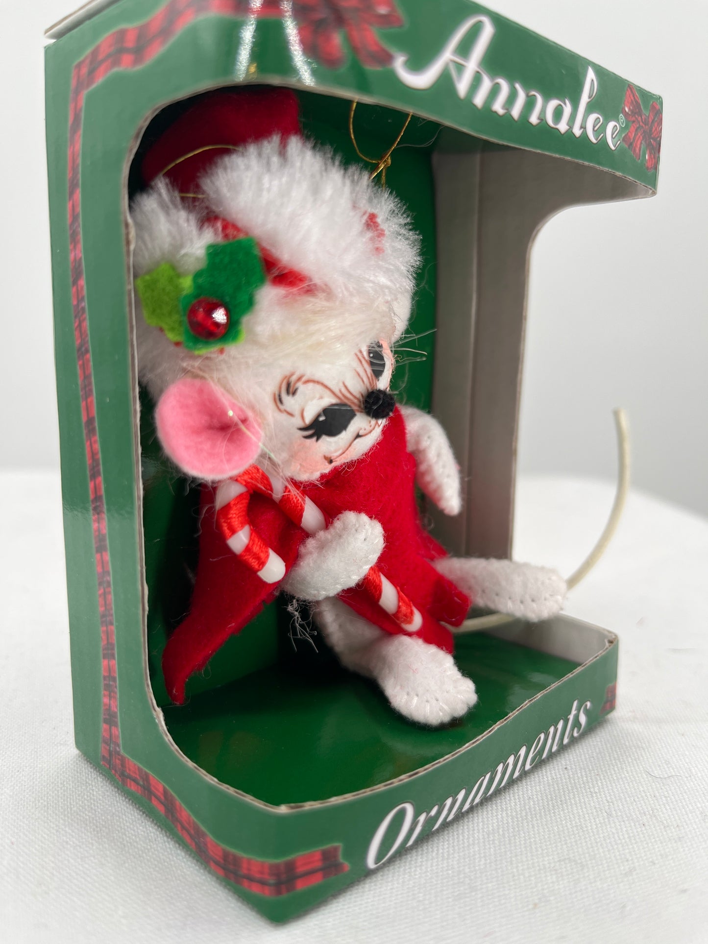 Peppermint Twist Mouse Annalee Doll Ornament 3”