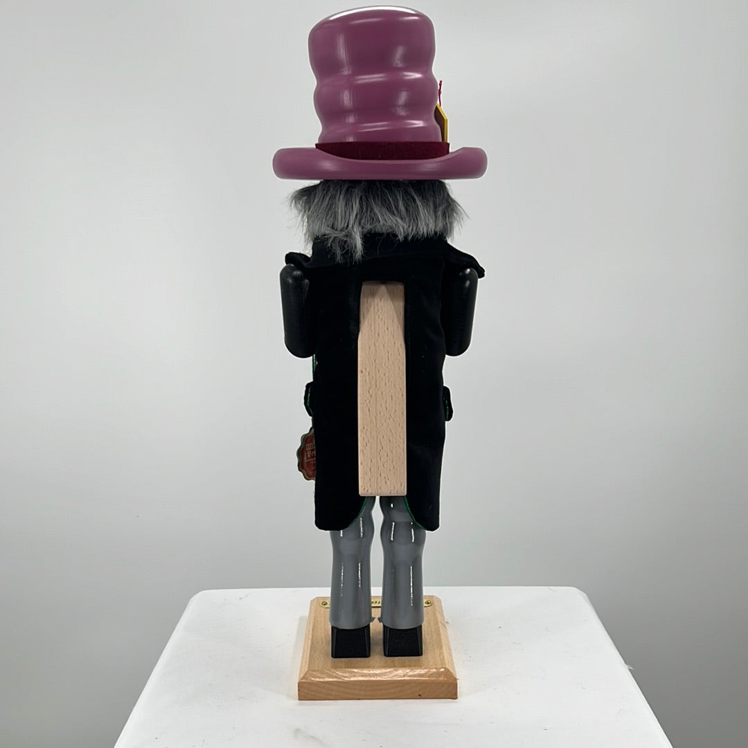 Steinbach Mad Hatter Nutcracker, back view.