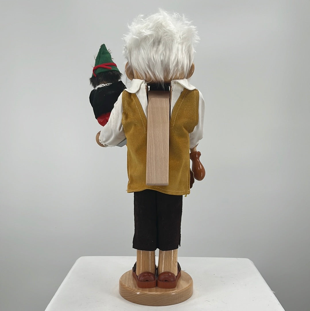 Steinbach Limited Edition Gepetto Nutcracker, back view.