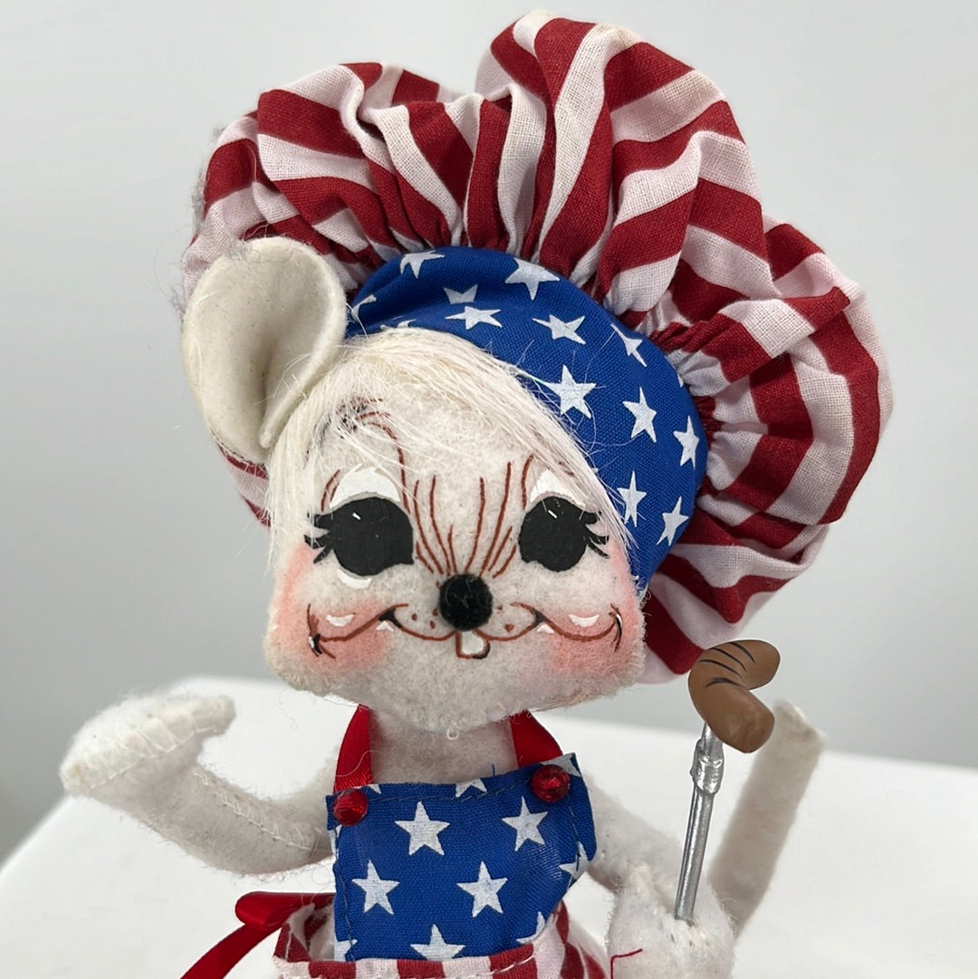 July 4th Cookout Mice Annalee Doll (set of 2)