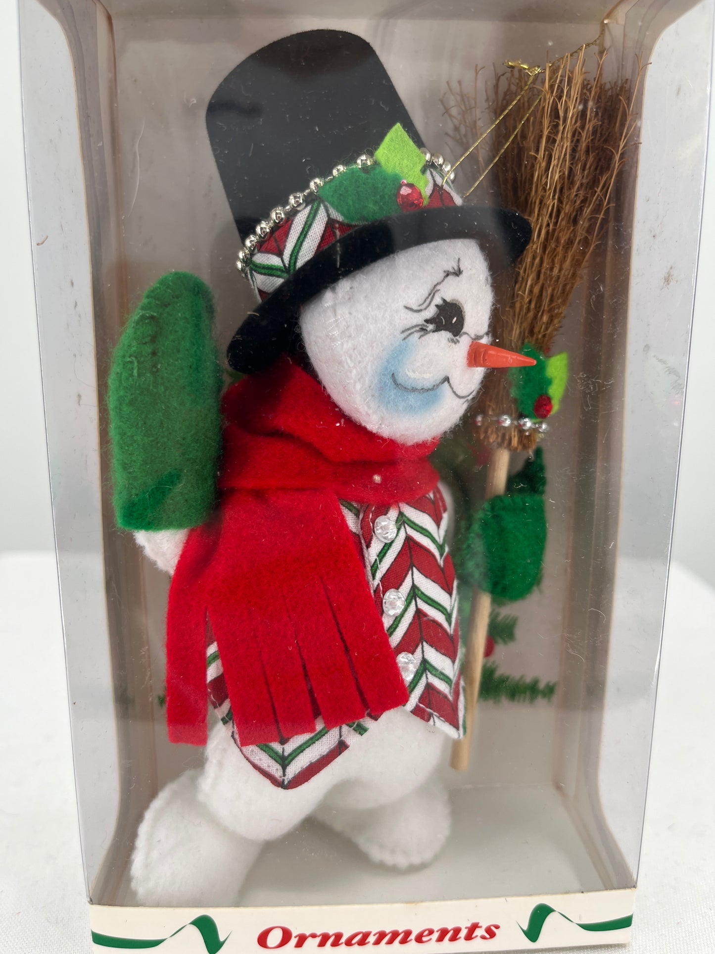 Christmas Candy Snowman Annalee Doll Ornament 5”