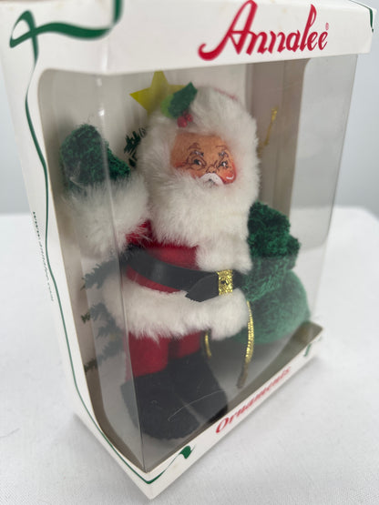 Santa with Presents Annalee Doll Ornament 4”