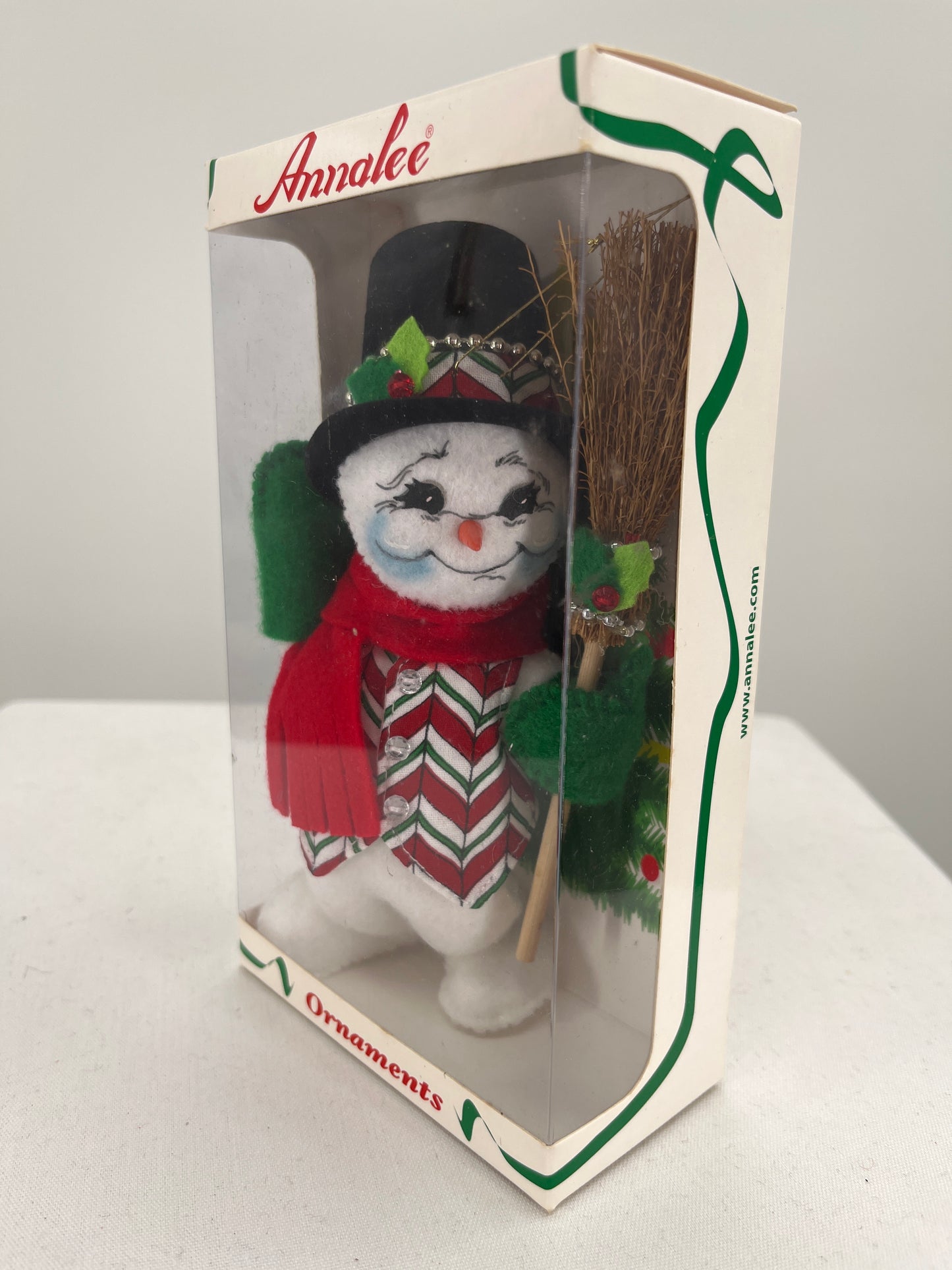 Christmas Candy Snowman Annalee Doll Ornament 5”