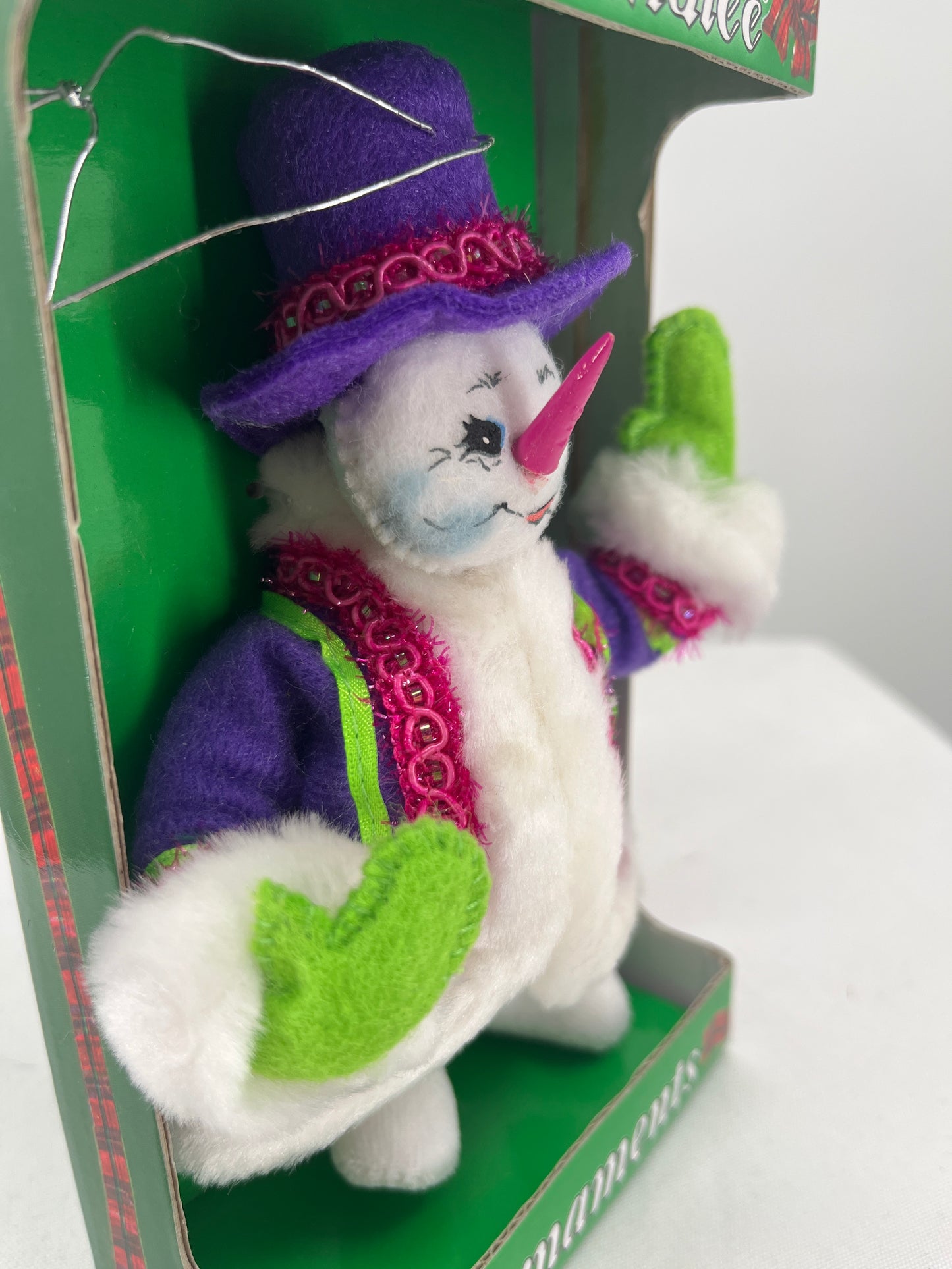 Winter Whimsy Snowman Annalee Doll Ornament 5”