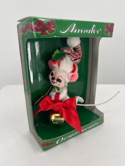 Ring in the Season Mouse Annalee Doll Ornament 3”