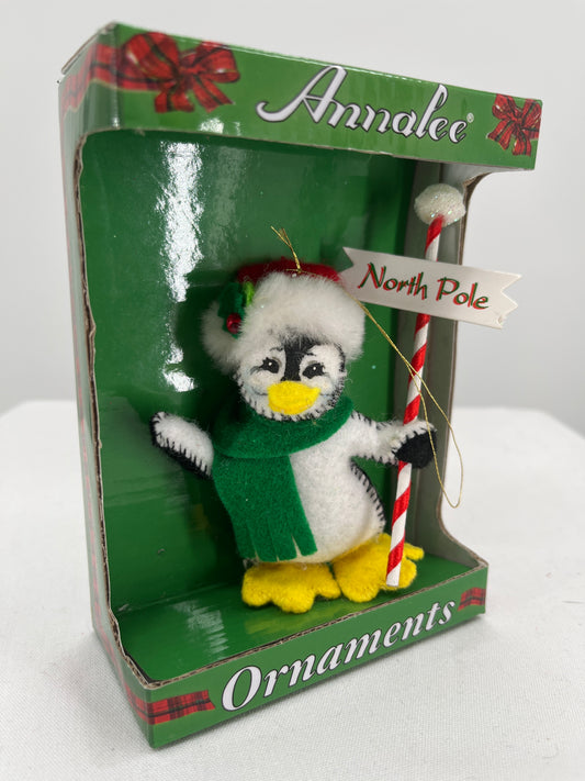 North Pole Penguin Annalee Doll Ornament 4”