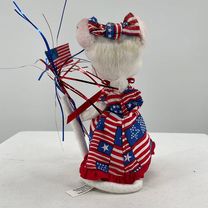 July 4th Sparkler Girl Mouse Annalee Doll