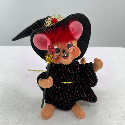 Halloween Annalee Doll Red Witch Mouse, front view.