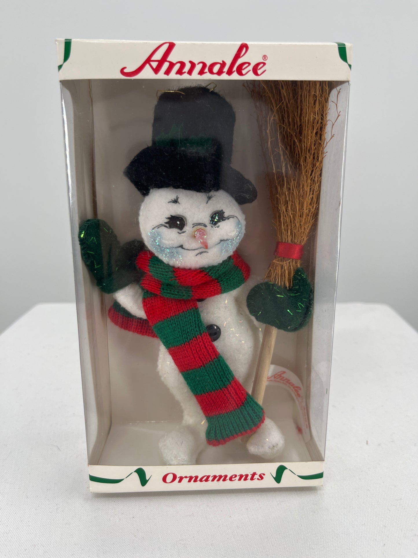 Vintage Whimsy Winter Snowman Annalee Doll Ornament 5”