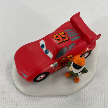 Department 56 North Pole Series Disney Pixar Cars Lightening Ready to Race, top view.