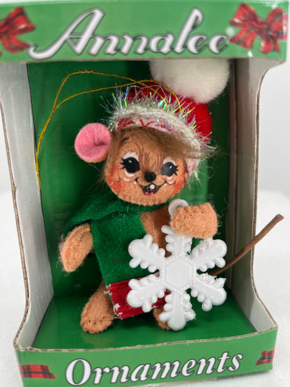 Snowflake Mouse Annalee Doll Ornament 3”