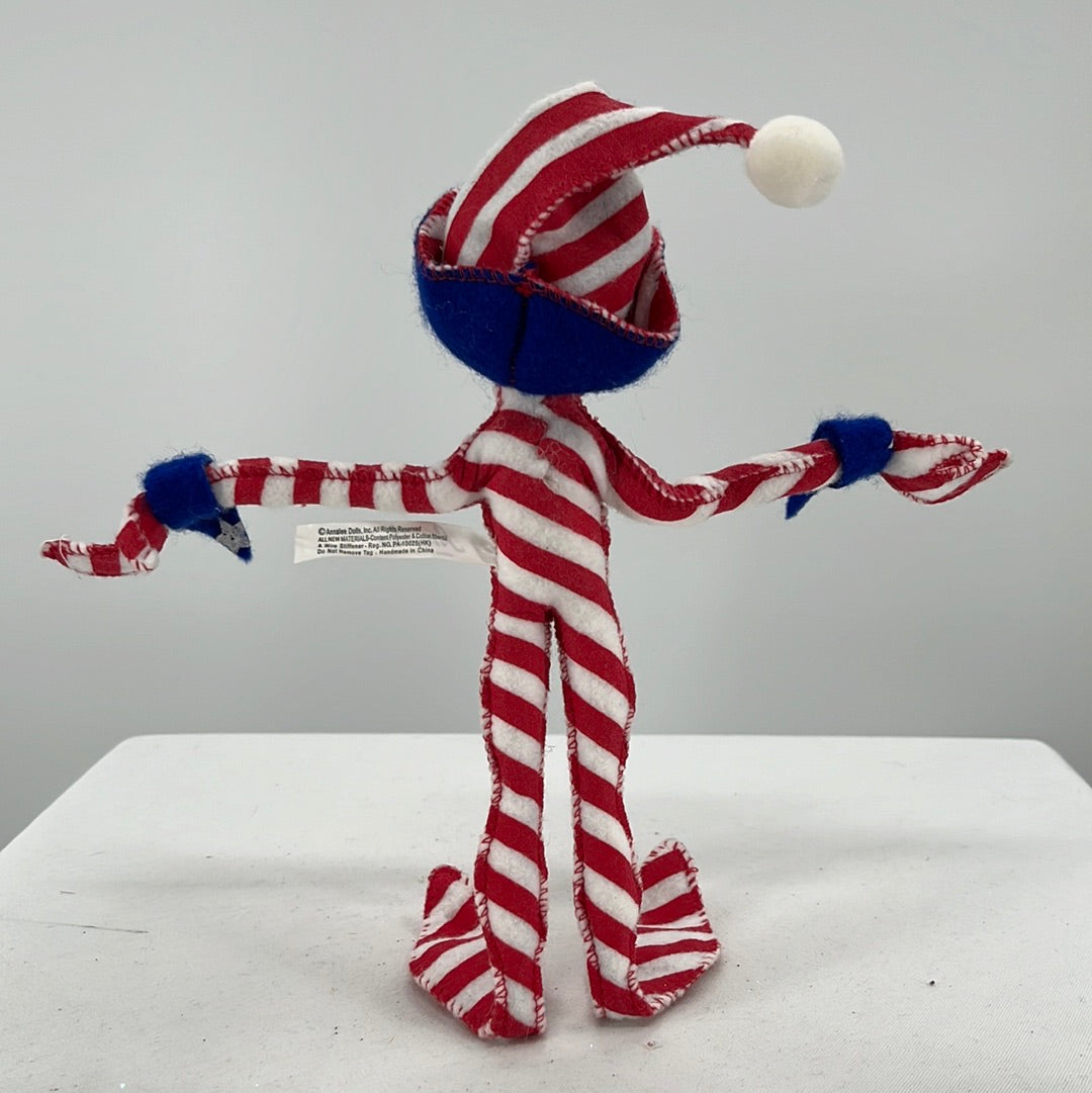 Patriotic Stripe Boy Elf Annalee Doll